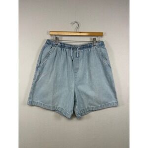 Vintage Mom Shorts Cabin Creek Womens 16A  Blue Elastic Drawstring Denim Shorts